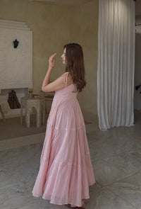 BABY PINK MULMUL DRESS