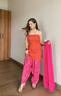 Kesariya Farshi Salwar Set