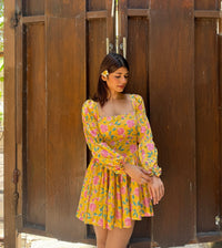 Yellow Floral Summer Dress
