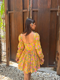 Yellow Floral Summer Dress